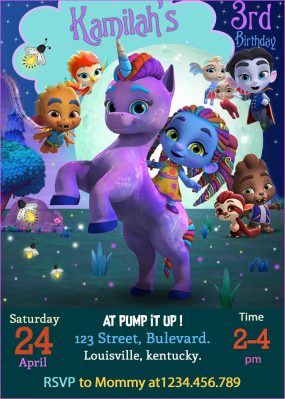 Super Monsters Birthday Invitation