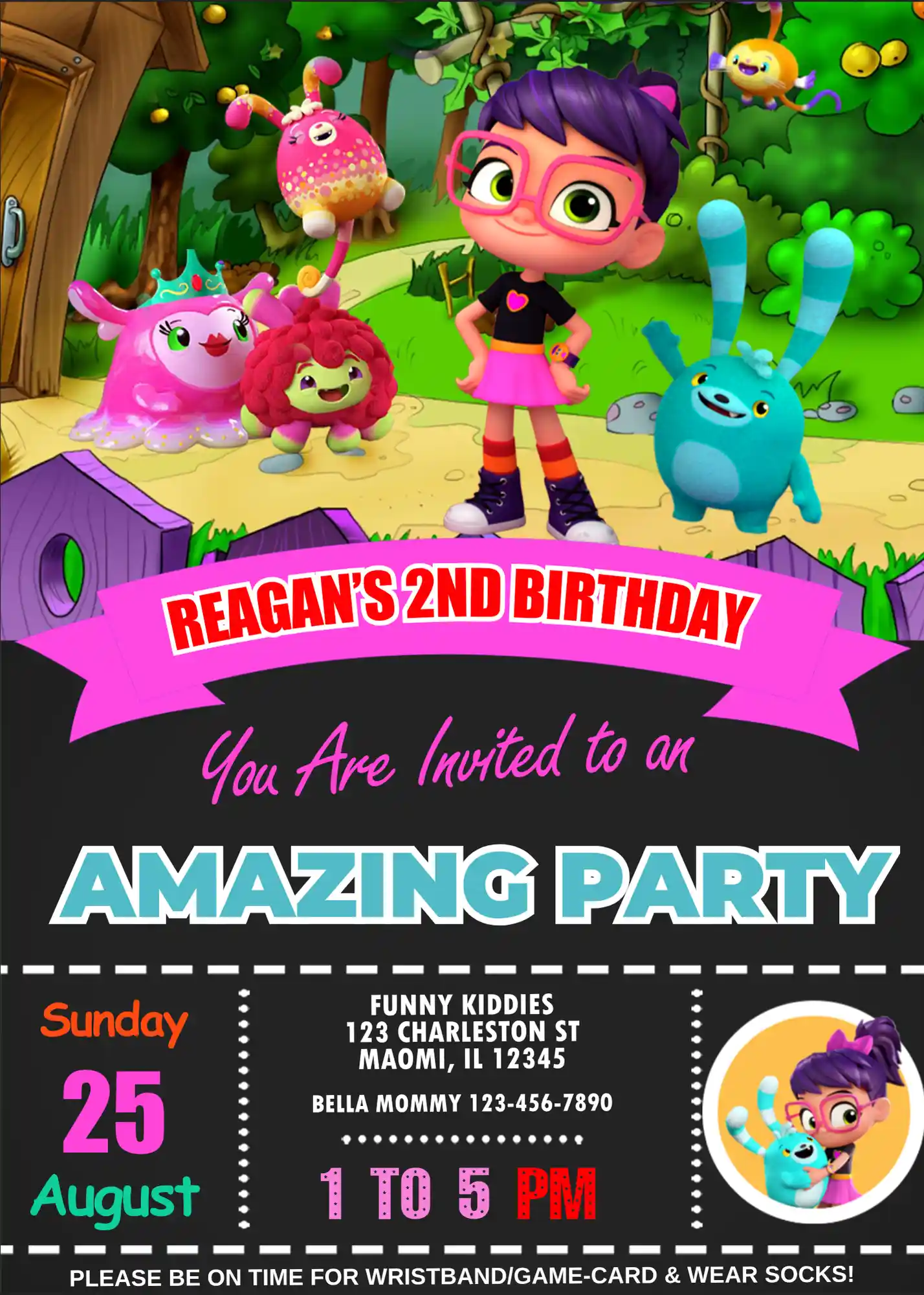 Editable Abby Hatcher Birthday Invitation Template - Amazing Designs US