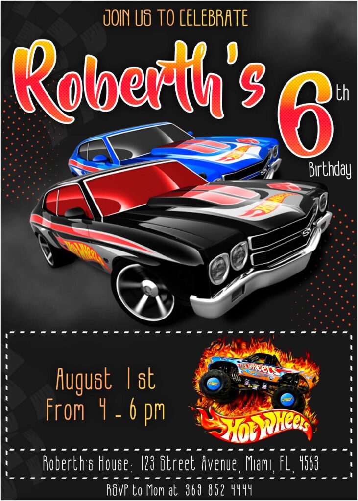 Hot Wheels Birthday Invitation | Awesome Invite hot-wheels-birthday-invitation-awesome-invite