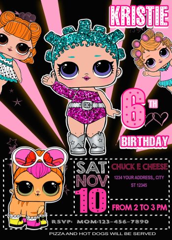 LOL Surprise Dolls Party Invitation