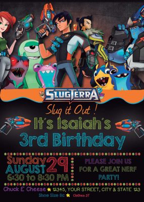 Slugterra Birthday Invitation