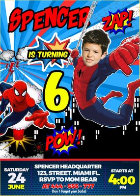 The Amazing Spider-Man Birthday Invitation