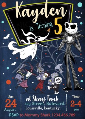 The Nightmare Before Christmas Birthday Invitation