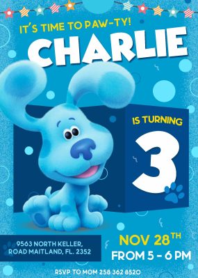Blue's Clues and You Birthday Invitation