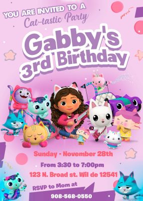 Gabby's Dollhouse Birthday Invite