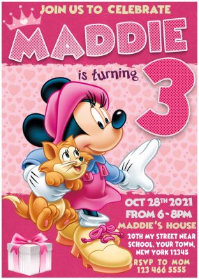 Minnie Mouse Birthday Invite