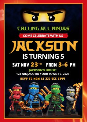 LEGO Ninjago Birthday Invite
