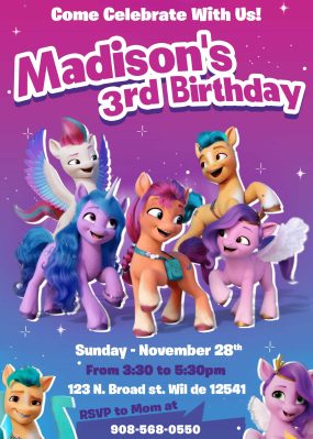 My Little Pony A New Generation Birthday Invitation