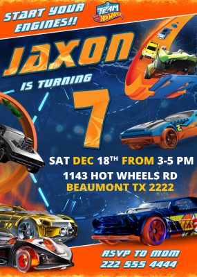 Hot Wheels Birthday Invite