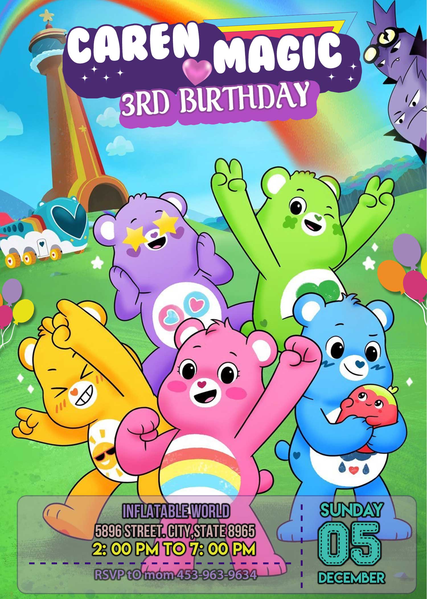 Care Bears Unlock the Magic Birthday Bundle SVG Digital File