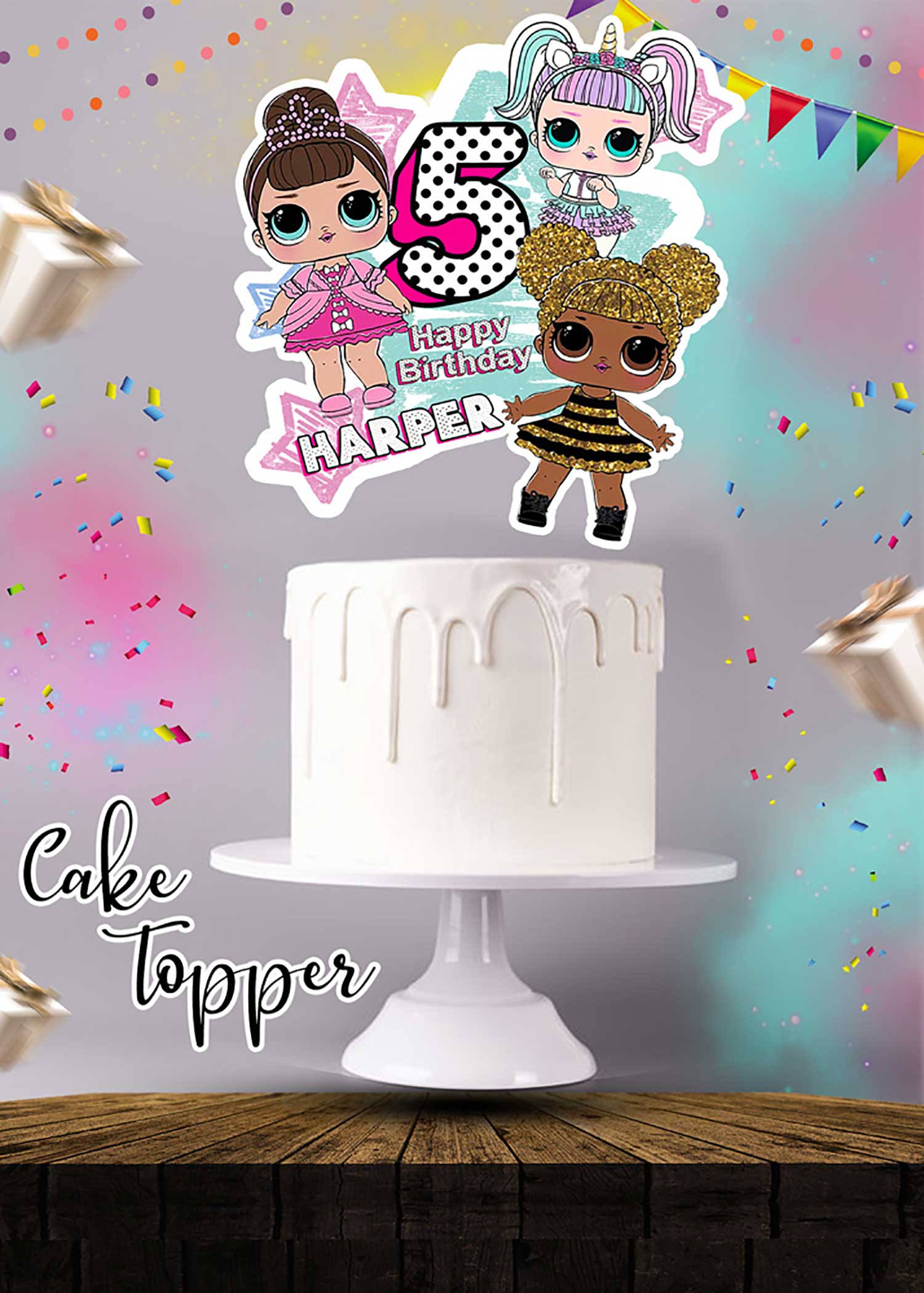 Buy Happy Birthday Cake Topper, Custom Cake Topper, Acrylic Cake Topper,  80th Birthday Cake Topper, Wooden Cake Topper, Happy 1st Birthday Cake  Online in India - Etsy