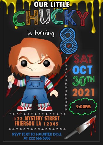 Chucky Birthday Invitation