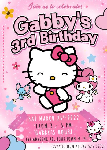 Hello Kitty Birthday Invitation