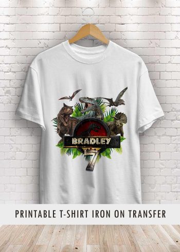 Jurassic World Birthday Shirt Iron On Transfer