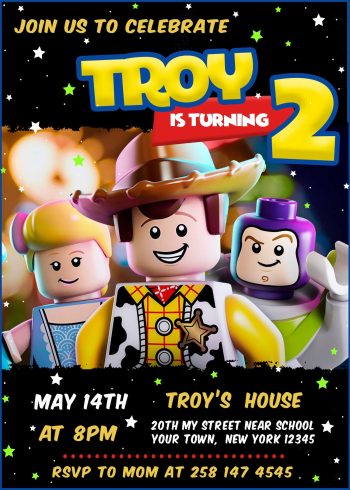 Lego Toy Story Birthday Invitation