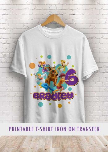 Scooby Doo Birthday Shirt Iron On Transfer