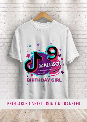 TikTok Birthday Shirt Iron On Transfer