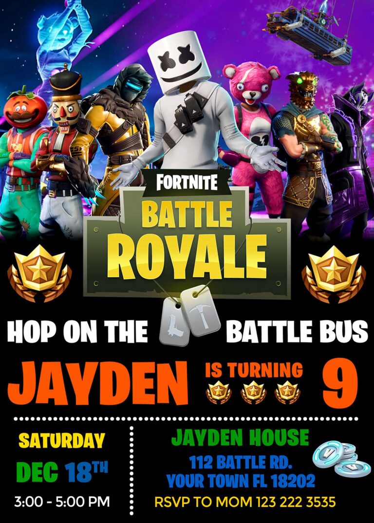 Fortnite Birthday Invitation | Awesome Invite