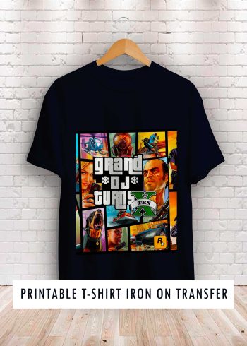 GTA Birthday Shirt Iron On Transfer