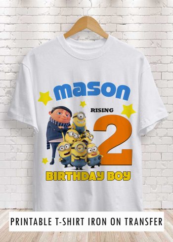 Minions 2 Birthday Shirt Iron On Transfer