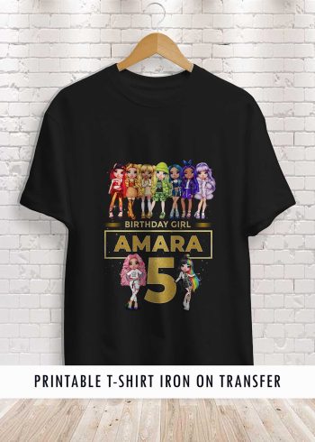 Rainbow High Birthday Shirt Iron On Transfer