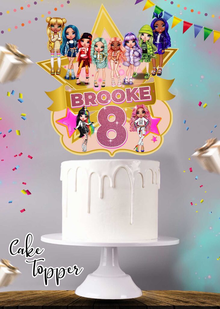 Rainbow High Cake Topper Digital And Printable