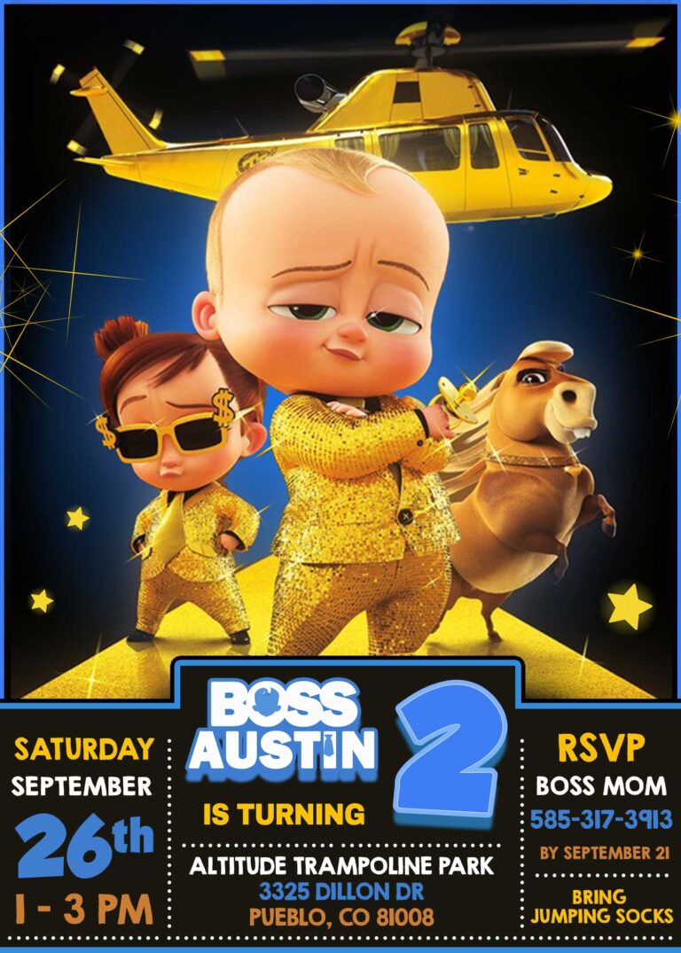 The Boss Baby 2 Birthday Invitation | Fantastic Invite