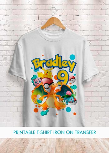 Charizard Pokémon Birthday Shirt Iron On Transfer
