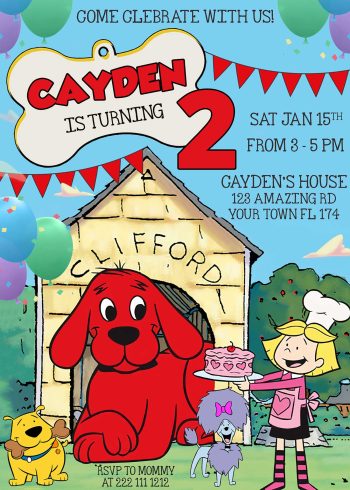 Clifford Birthday Invitation