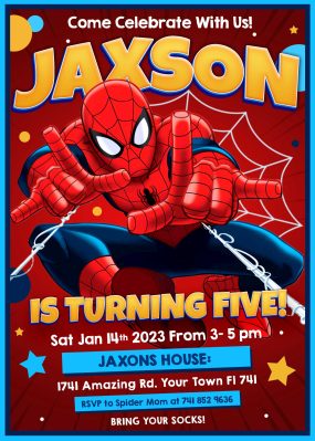 Spider-man Birthday Invitation
