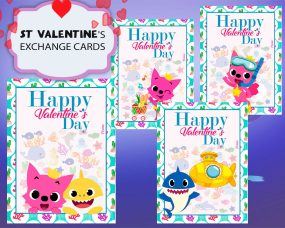 Baby Shark Valentines Day Cards 2