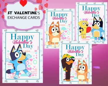 Bluey Valentines Day Cards 2 Bluey Valentines Day Cards 2