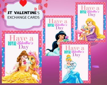 Disney Princess Valentines Day Cards