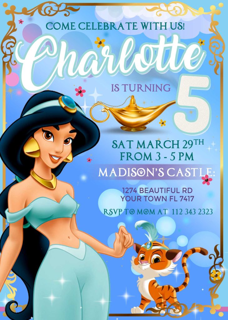 Disney Adult Princess Jasmine Birthday Card
