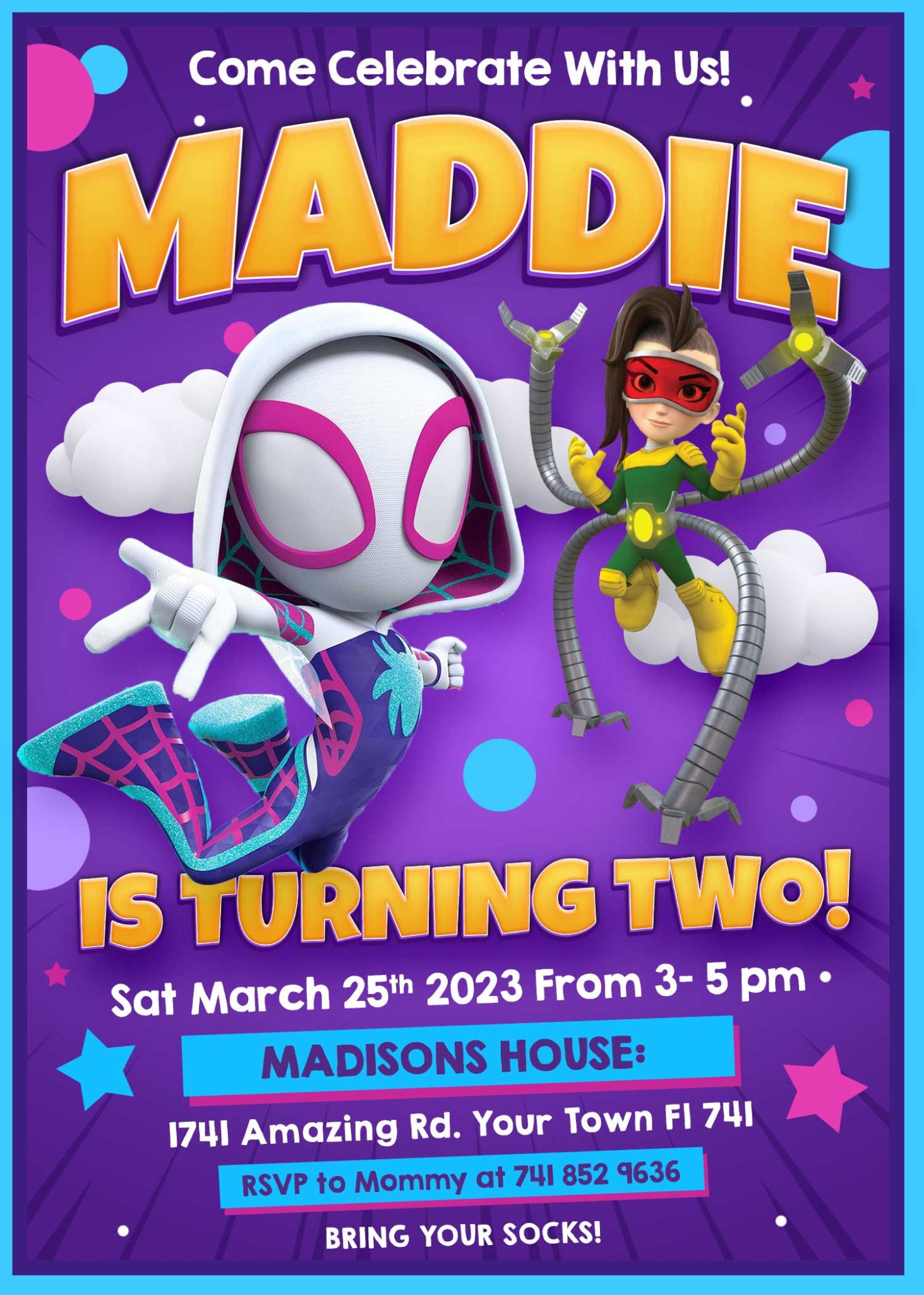 spider-gwen-birthday-invitation-spider-woman-invite