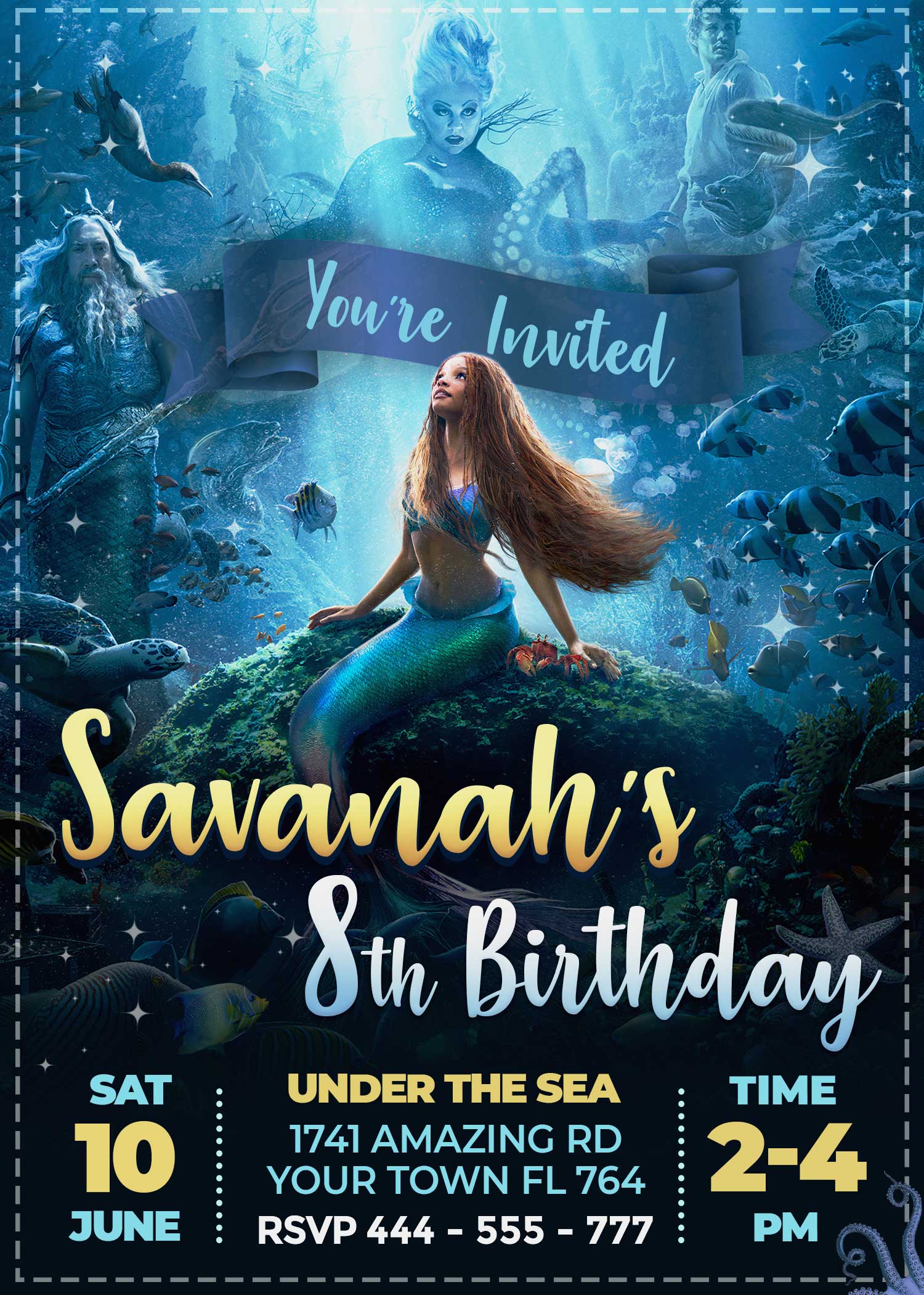 the-little-mermaid-2023-birthday-invitation-free-backside-24h-ready