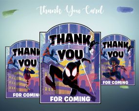 Spiderman Across the Spiderverse Thank You Cards 1