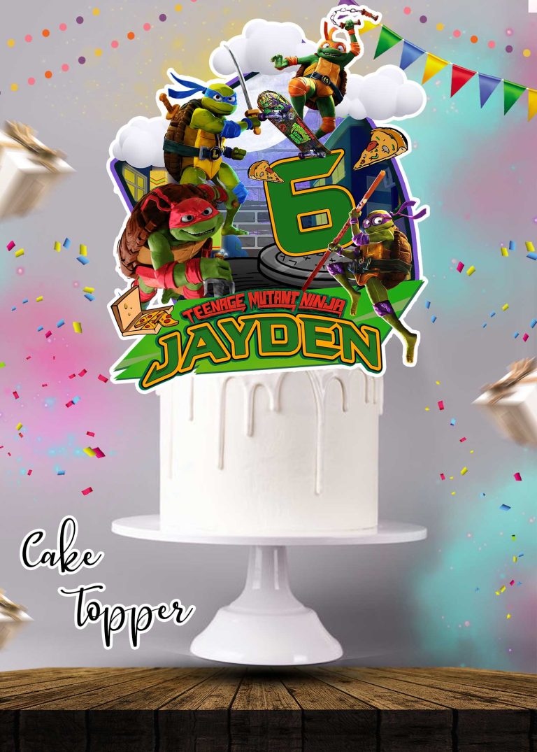 Teenage Mutant Ninja Turtles Cake Topper | Digital and printable
