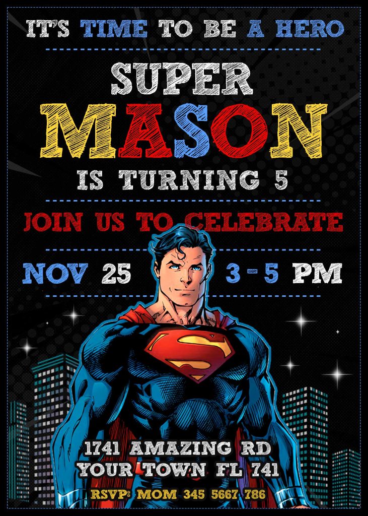 Superman Birthday Invitation | Incredible Invite