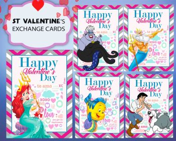 The Little Mermaid Valentines Day Cards
