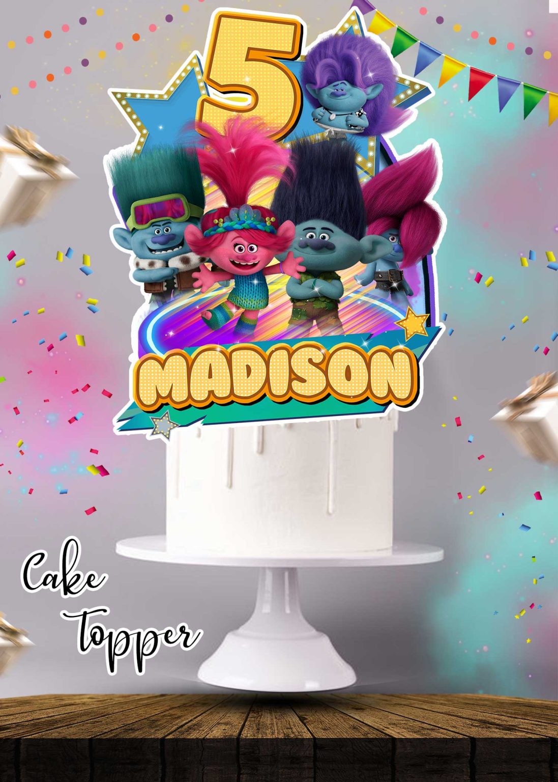 Trolls Birthday Invite | Lovely Princess Poppy Invitation