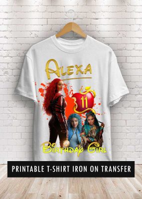 Descendants The Rise of Red Birthday Shirt Iron on Transfer