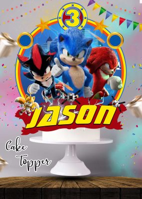 Sonic The Hedgehog 3 Cake Topper