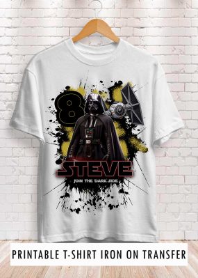 Darth Vader Birthday Shirt Iron on Transfer