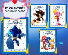 Sonic The Hedgehog Valentines Day Cards