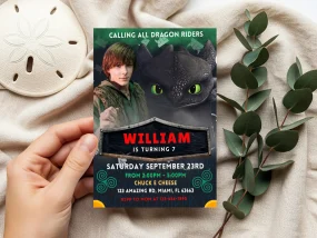 How To Train Your Dragon 2025 Birthday Invitation