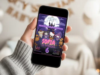 hello-kitty-friends-halloween-birthday-invitation-2 Hello Kitty and Friends Birthday Invitation