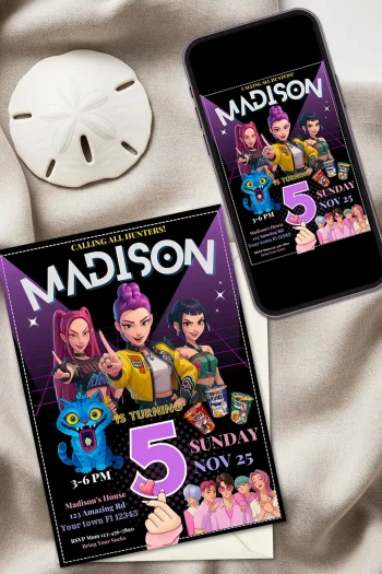 kpop-demon-hunters-birthday-invite-2-3 KPop Demon Hunters Birthday Invite