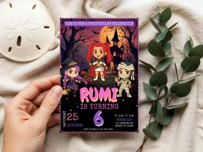 KPop Demon Hunters Halloween Birthday Invitation