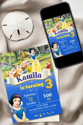 Snow White Birthday Invitation